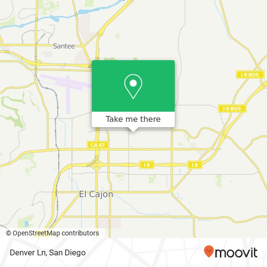 Denver Ln map