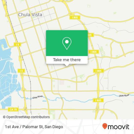 Mapa de 1st Ave / Palomar St