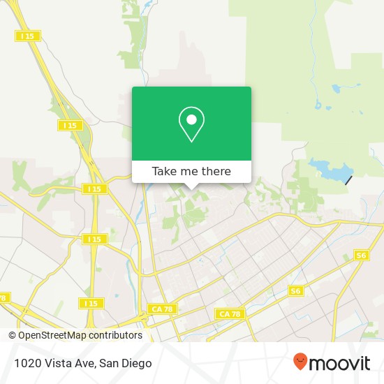 Mapa de 1020 Vista Ave