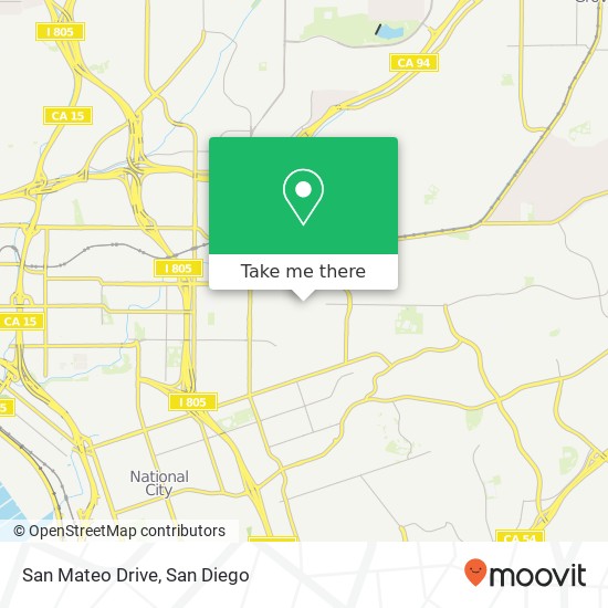 Mapa de San Mateo Drive