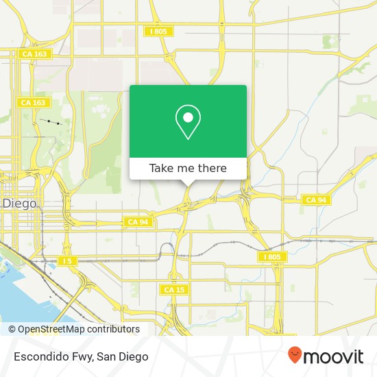 Mapa de Escondido Fwy