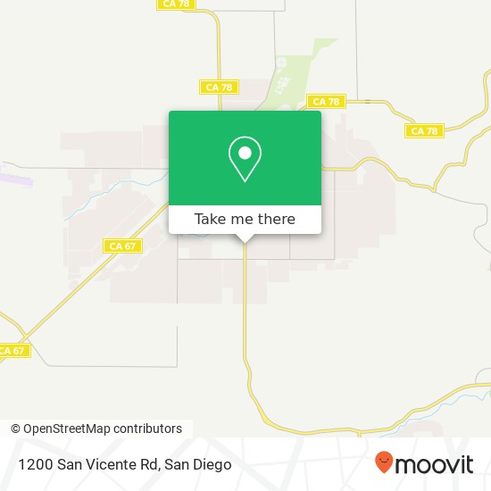 1200 San Vicente Rd map