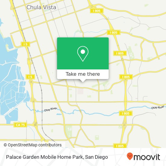 Palace Garden Mobile Home Park map