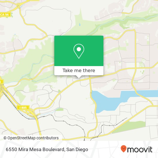 Mapa de 6550 Mira Mesa Boulevard