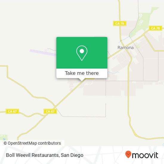 Mapa de Boll Weevil Restaurants