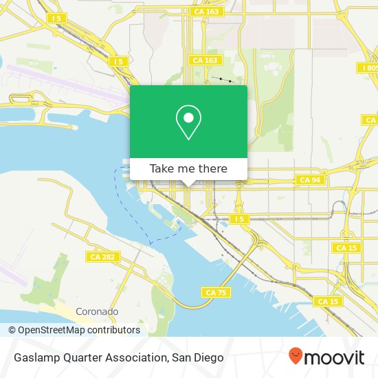 Mapa de Gaslamp Quarter Association