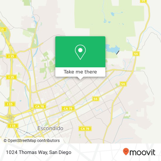 1024 Thomas Way map