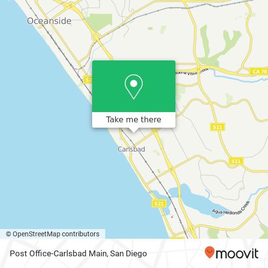 Post Office-Carlsbad Main map