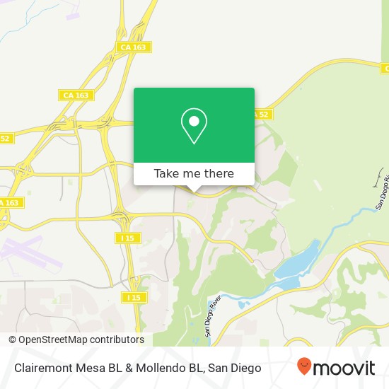 Mapa de Clairemont Mesa BL & Mollendo BL