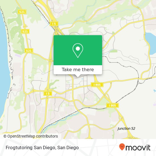 Frogtutoring San Diego map