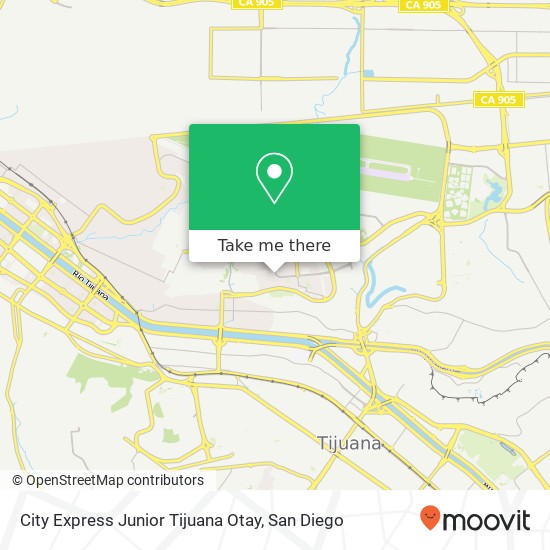 Mapa de City Express Junior Tijuana Otay