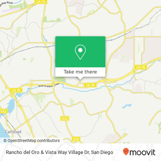 Mapa de Rancho del Oro & Vista Way Village Dr