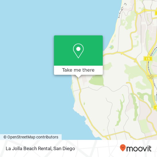 La Jolla Beach Rental map