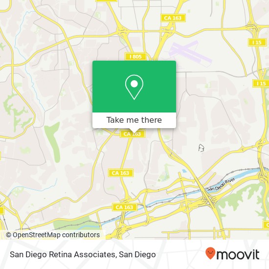 San Diego Retina Associates map