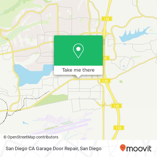 Mapa de San Diego CA Garage Door Repair