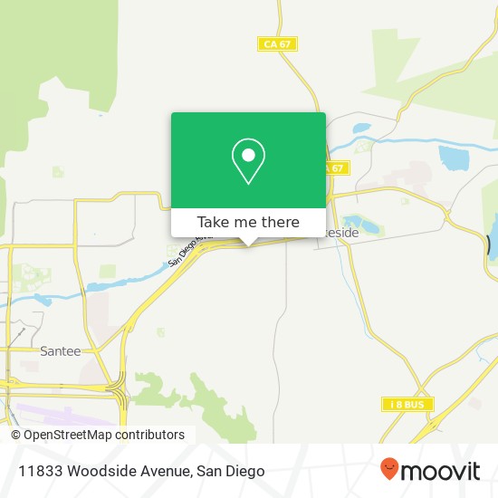 11833 Woodside Avenue map