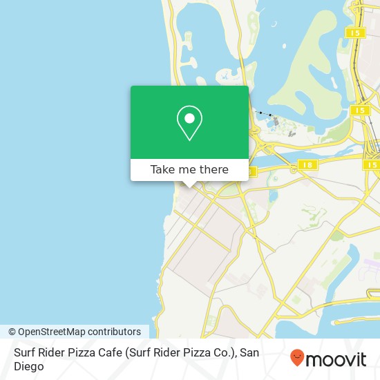 Mapa de Surf Rider Pizza Cafe