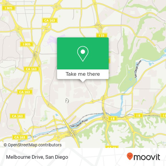 Mapa de Melbourne Drive