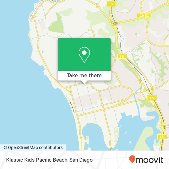 Mapa de Klassic Kids Pacific Beach