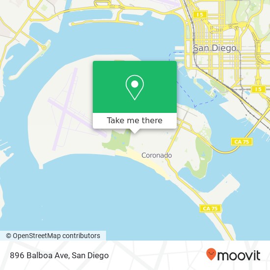 Mapa de 896 Balboa Ave