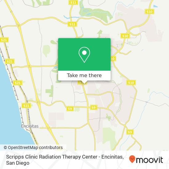 Mapa de Scripps Clinic Radiation Therapy Center - Encinitas