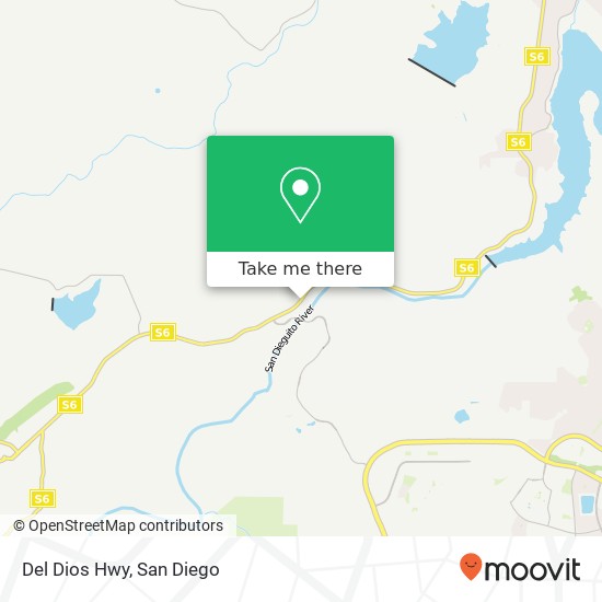 Del Dios Hwy map