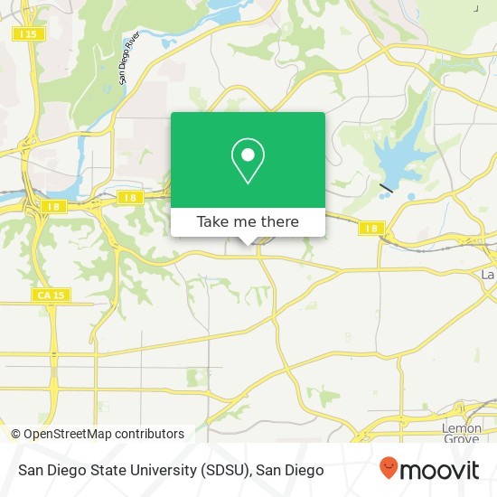 Mapa de San Diego State University (SDSU)