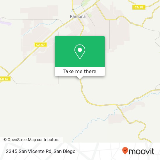 Mapa de 2345 San Vicente Rd