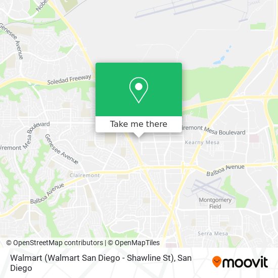 Walmart (Walmart San Diego - Shawline St) map