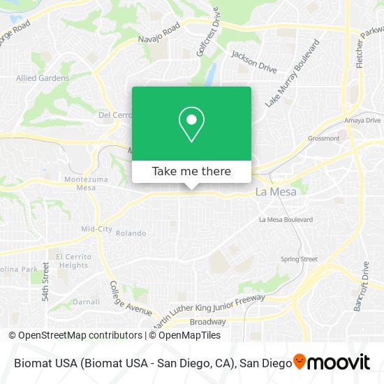 Mapa de Biomat USA (Biomat USA - San Diego, CA)