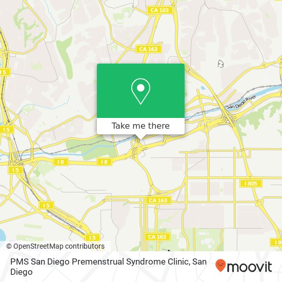 PMS San Diego Premenstrual Syndrome Clinic map
