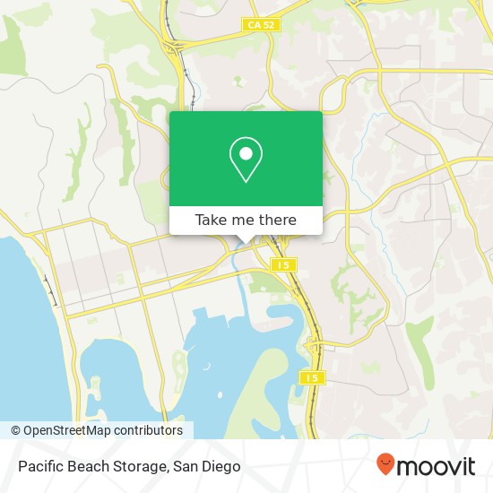 Pacific Beach Storage map