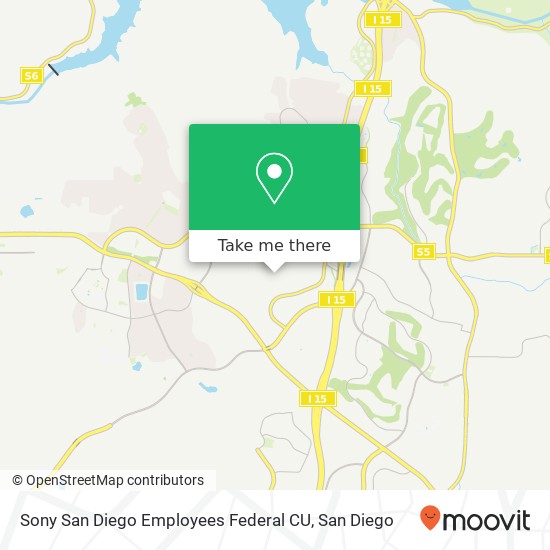 Sony San Diego Employees Federal CU map