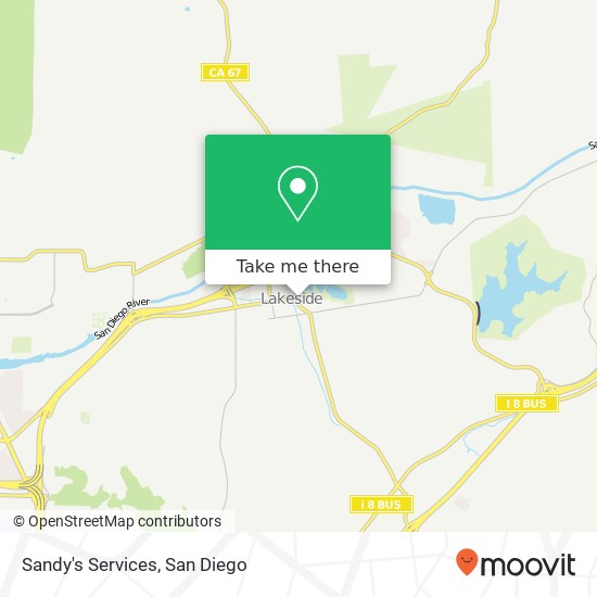 Sandy's Services map