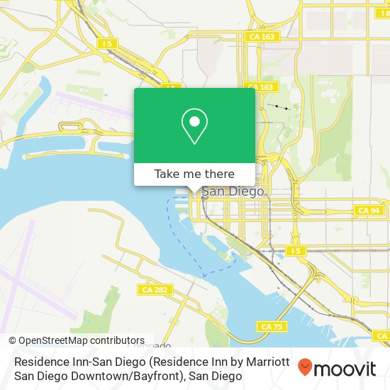 Mapa de Residence Inn-San Diego (Residence Inn by Marriott San Diego Downtown / Bayfront)