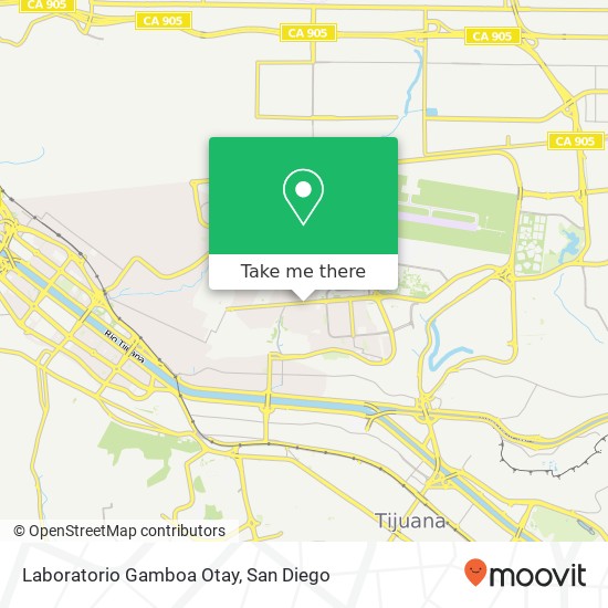 Laboratorio Gamboa Otay map