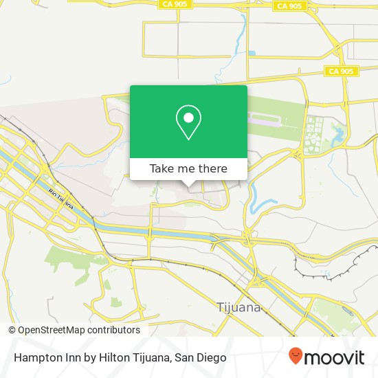 Hampton Inn by Hilton Tijuana map