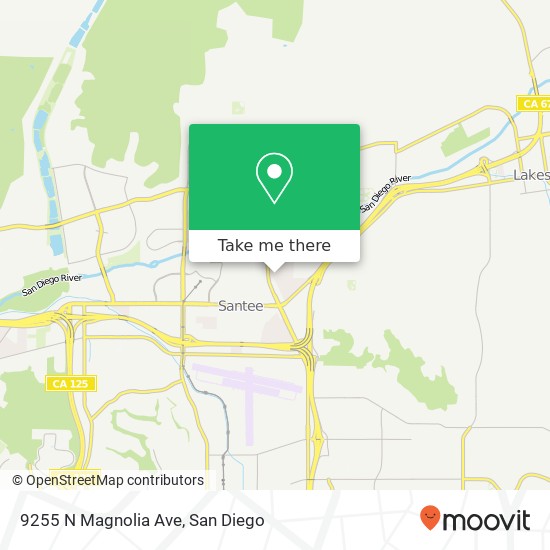 Mapa de 9255 N Magnolia Ave