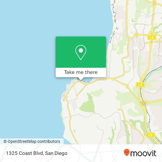 Mapa de 1325 Coast Blvd