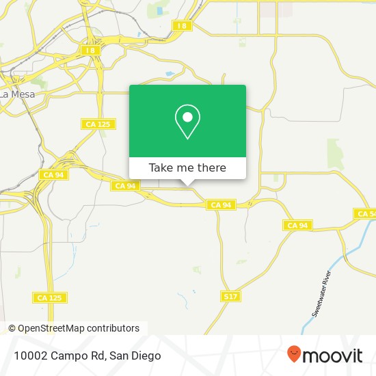 Mapa de 10002 Campo Rd