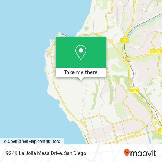 Mapa de 9249 La Jolla Mesa Drive