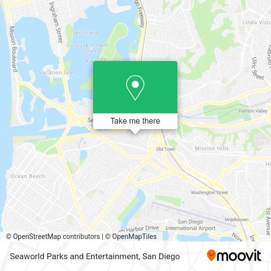 Mapa de Seaworld Parks and Entertainment