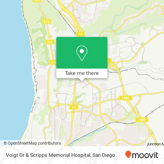 Mapa de Voigt Dr & Scripps Memorial Hospital