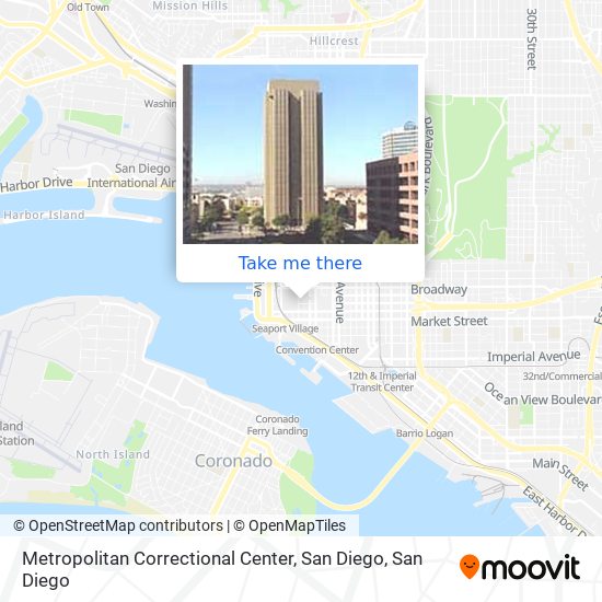 Mapa de Metropolitan Correctional Center, San Diego