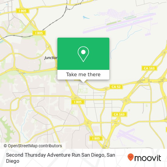 Second Thursday Adventure Run San Diego map