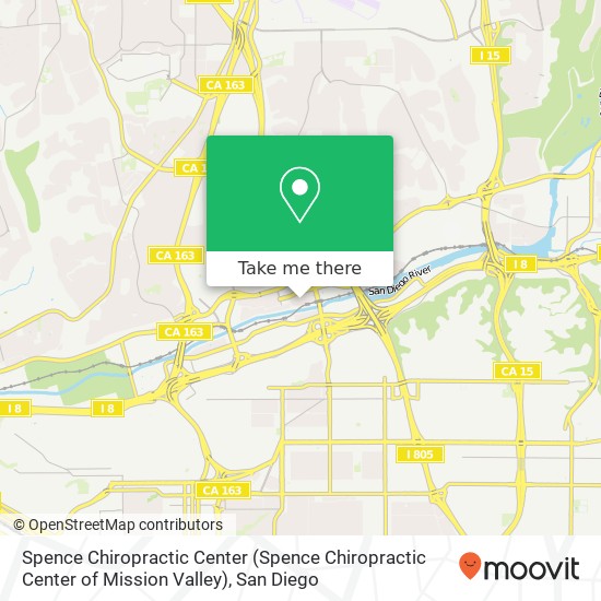 Mapa de Spence Chiropractic Center (Spence Chiropractic Center of Mission Valley)