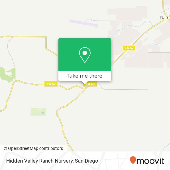 Hidden Valley Ranch Nursery map