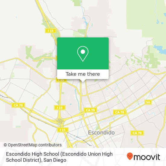Mapa de Escondido High School (Escondido Union High School District)