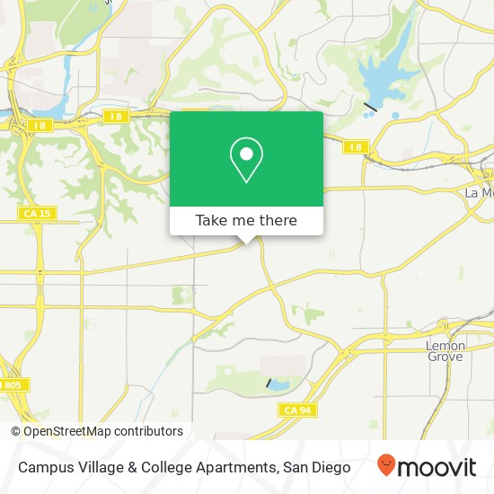 Mapa de Campus Village & College Apartments