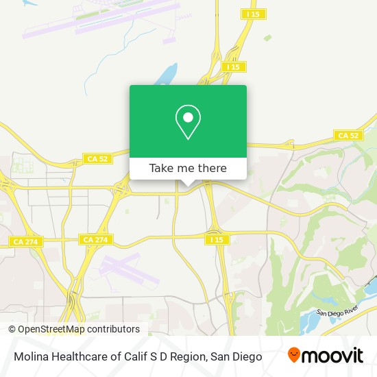 Molina Healthcare of Calif S D Region map